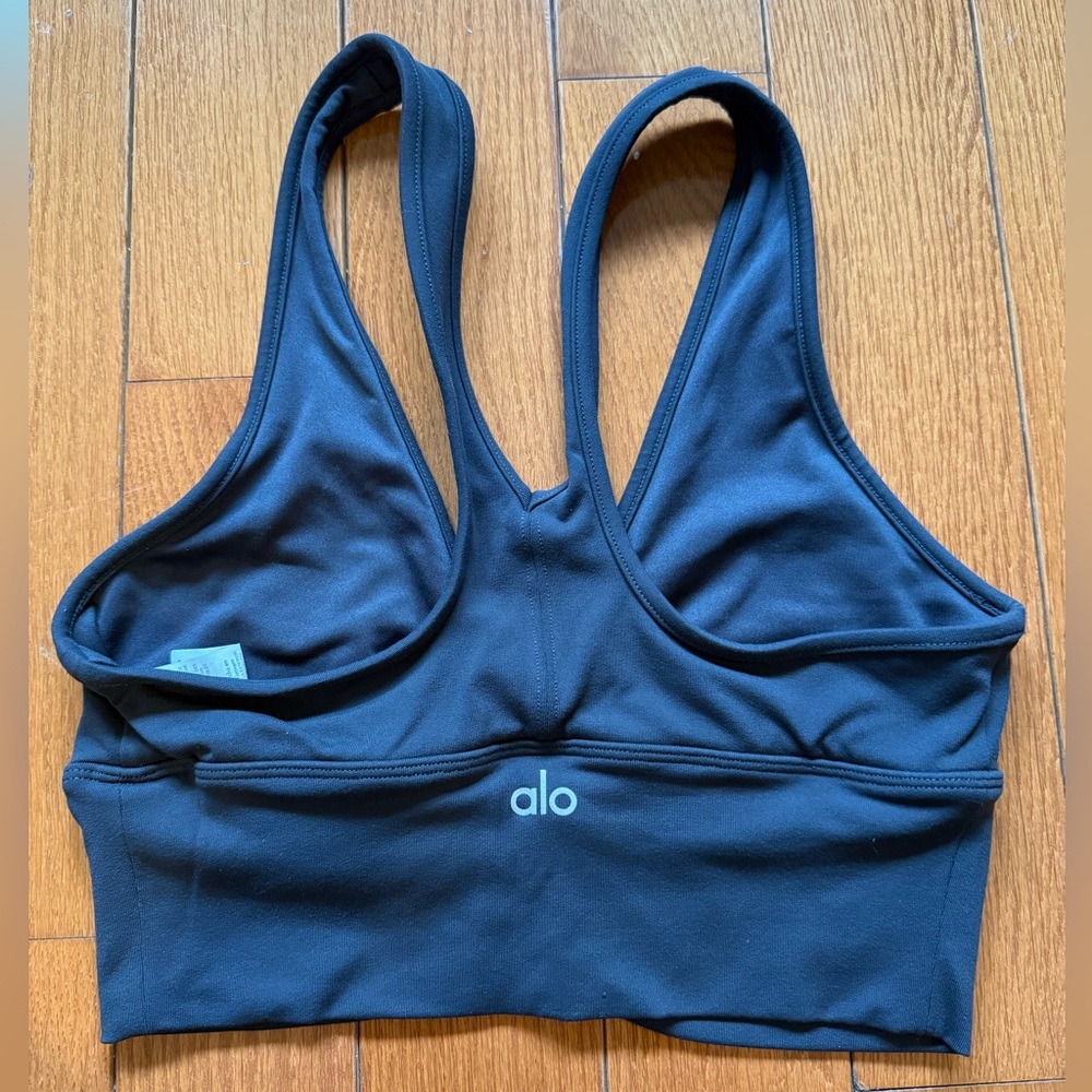 ALO Yoga Wild Thing Sports Bra Anthracite - Picture 7 of 8